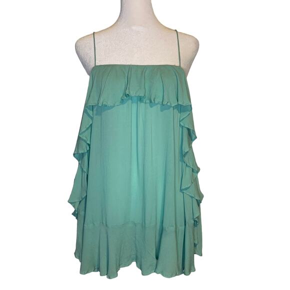 Free People Intimately teal blue tank top size S - Picture 2 of 12